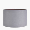 Lino 35cm Steel Grey Self Lined Linen Drum Shade