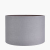 Lino 40cm Steel Grey Self Lined Linen Drum Shade