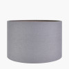 Lino 45cm Steel Grey Self Lined Linen Drum Lampshade