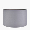 Lino 55cm Steel Grey Self Lined Linen Drum Lampshade