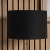 Lino 40cm Black Self Lined Linen Drum Lampshade