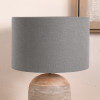 Lino 35cm Steel Grey Self Lined Linen Drum Shade