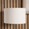 Lino 25cm White Self Lined Linen Drum Shade