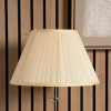 Bacall 40cm Almond Silk Knife Pleat Empire Lampshade