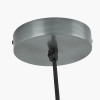 Dark Antique Silver Metal Electrical Ceiling Fitting for Café and Dome Pendants