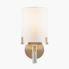 Midland Champagne Gold Metal and Marble Effect Wall Light