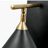 Zeta Matt Black and Antique Brass Wall Light