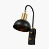 Mayfair Matt Black Domed Task Wall Light