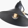 Canton Matt Black and Brass Metal Cone Wall Light