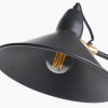 Canton Matt Black and Brass Metal Cone Wall Light