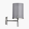 Midland Brushed Nickel and Grey Marble Effect Wall Light