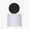 Elin Matt Black and Ivory Wall Light