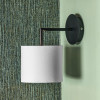 Elin Matt Black and Ivory Wall Light