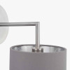 Elin Brushed Silver and Steel Grey Wall Light