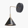 Astarion Matt Black and Gold LED Wall Light