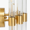 Brielle Clear Glass and Antique Brass 2 Wall Light