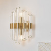 Brielle Clear Glass and Antique Brass 2 Wall Light