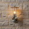 Myosotis Brushed Steel Metal Chimney Wall Light