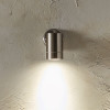 Lantana Brushed Steel Metal Fixed Spot Wall Light