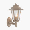 Azalea Taupe Metal Hex Lantern Wall Uplighter