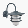 Centauri Dark Grey and Opaque Glass Wall Light