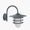 Centauri Dark Grey and Opaque Glass Wall Light