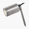 Lantana Brushed Steel Metal Directional Ground Spike Light