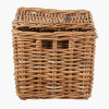 Tobs S/2 Chunky Natural Rattan Square Storage Baskets with Lid