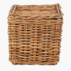 Tobs S/2 Chunky Natural Rattan Square Storage Baskets with Lid