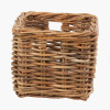 Tobs S/2 Chunky Natural Rattan Square Storage Baskets with Lid