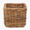 Tobs S/2 Chunky Natural Rattan Square Storage Baskets with Lid