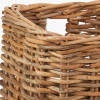 Tobs S/2 Chunky Natural Rattan Square Storage Baskets with Lid