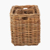 Tobs S/2 Chunky Natural Rattan Square Log Baskets