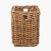 Tobs S/2 Chunky Natural Rattan Square Log Baskets