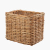 Tobs S/2 Chunky Natural Rattan Square Log Baskets