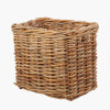 Tobs S/2 Chunky Natural Rattan Square Log Baskets