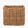 Tobs S/2 Chunky Natural Rattan Square Log Baskets