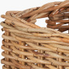 Tobs S/2 Chunky Natural Rattan Square Log Baskets