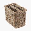 Tobs Grey Kubu Rattan Magazine Basket