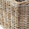 Tobs Grey Kubu Rattan Magazine Basket