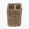 Tobs Grey Kubu Rattan Magazine Basket