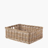 Tobs S/4 Grey Kubu Rattan Rectangular Storage Trays