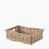 Tobs S/4 Grey Kubu Rattan Rectangular Storage Trays