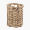 Tobs S/7 Grey Kubu Rattan Round Storage Baskets