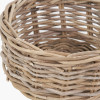 Tobs S/7 Grey Kubu Rattan Round Storage Baskets