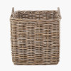 Tobs S/4 Grey Kubu Rattan Square Log Baskets