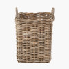 Tobs S/4 Grey Kubu Rattan Square Log Baskets