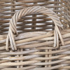 Tobs S/4 Grey Kubu Rattan Square Log Baskets