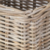 Tobs S/4 Grey Kubu Rattan Square Log Baskets