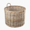 Tobs S/4 Grey Kubu Rattan Round Log Baskets